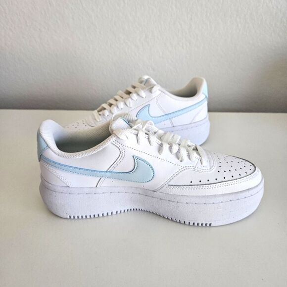 NEW Nike | Court Vision Alta In Glacier Blue White Sneakers, Womens 10 - Picture 5 of 8